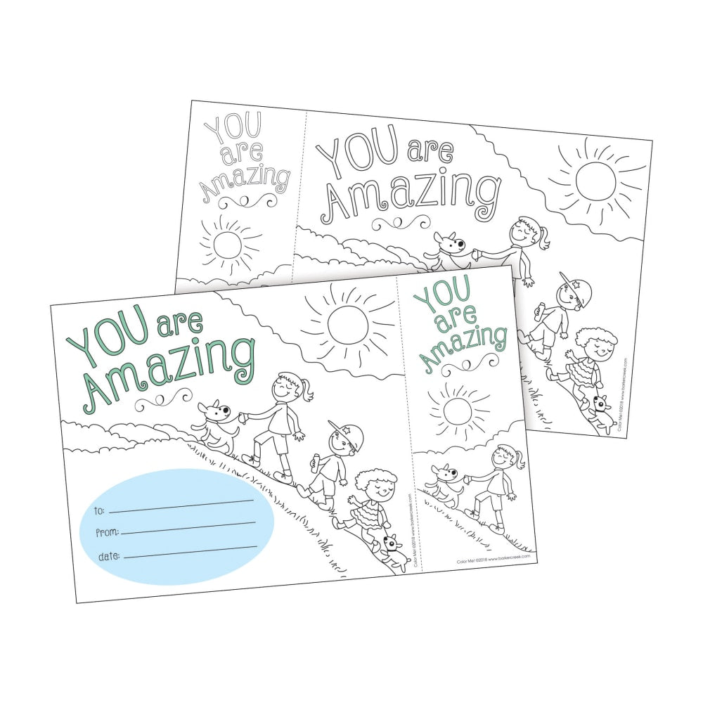 Barker Creek Color Me! Awards And Bookmarks Set, You Are Amazing