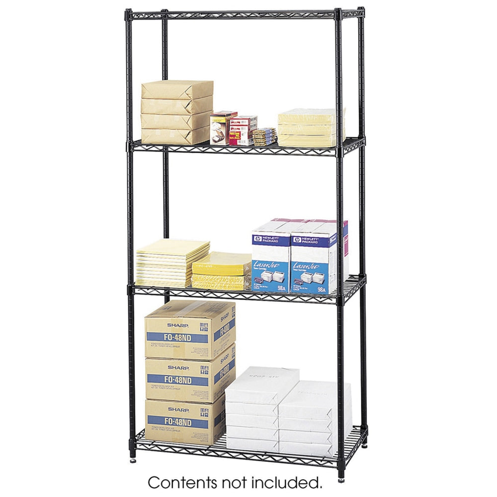 Safco Commercial Wire Shelving, Black