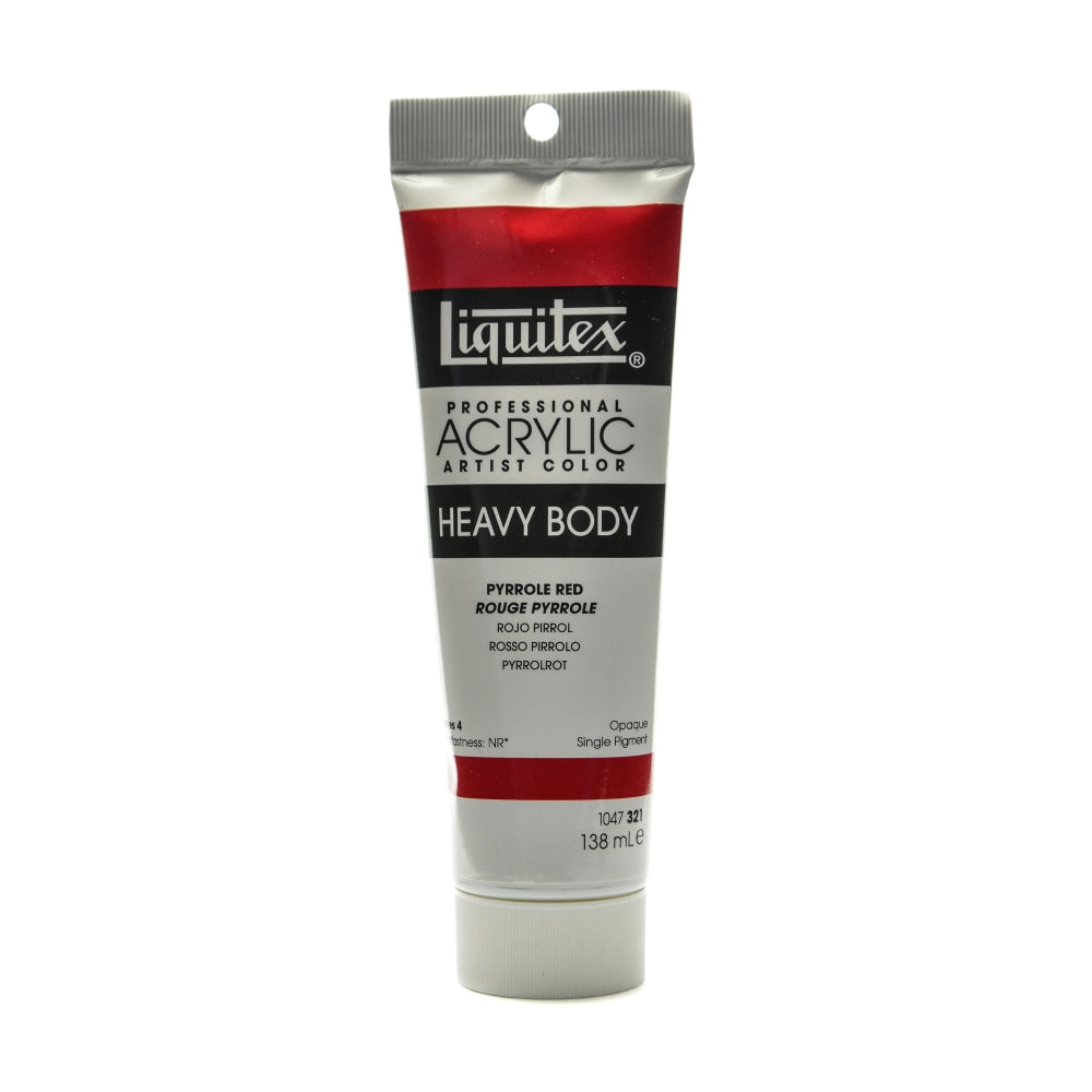 Liquitex Heavy Body Professional Artist Acrylic Colors, 2 Oz, Pyrrole Red, Pack Of 2