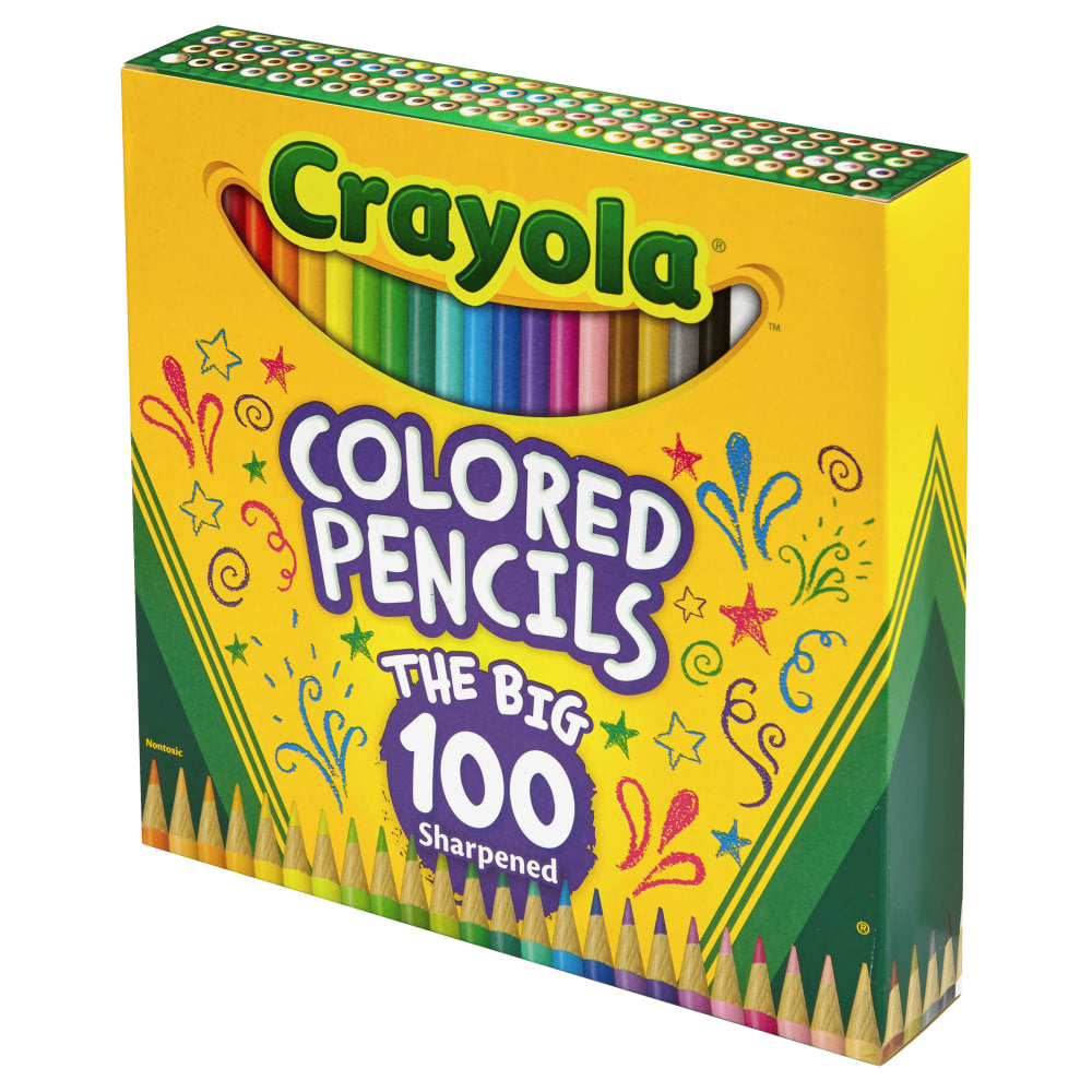 Crayola Colored Pencils, Assorted Colors, Set Of 100 Pencils