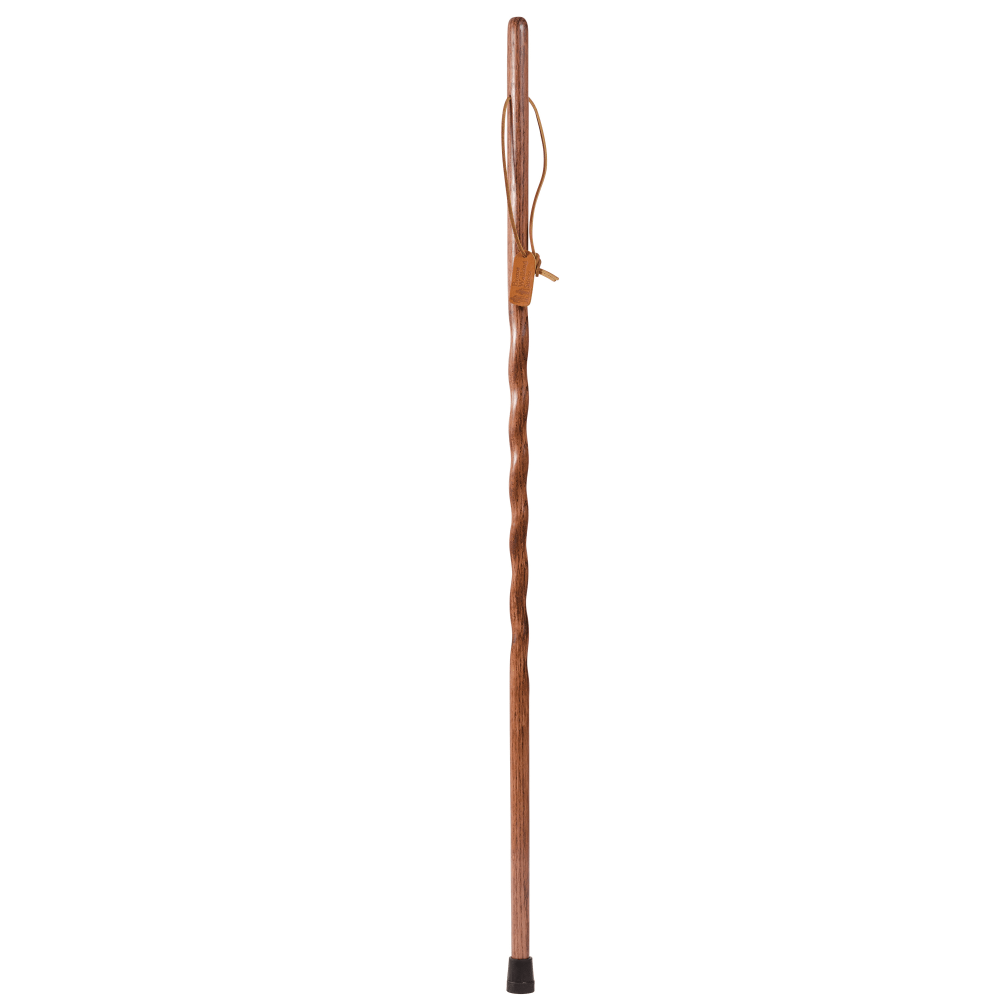 Brazos Walking Sticks Twisted Oak Wood Walking Stick, 55in, Red