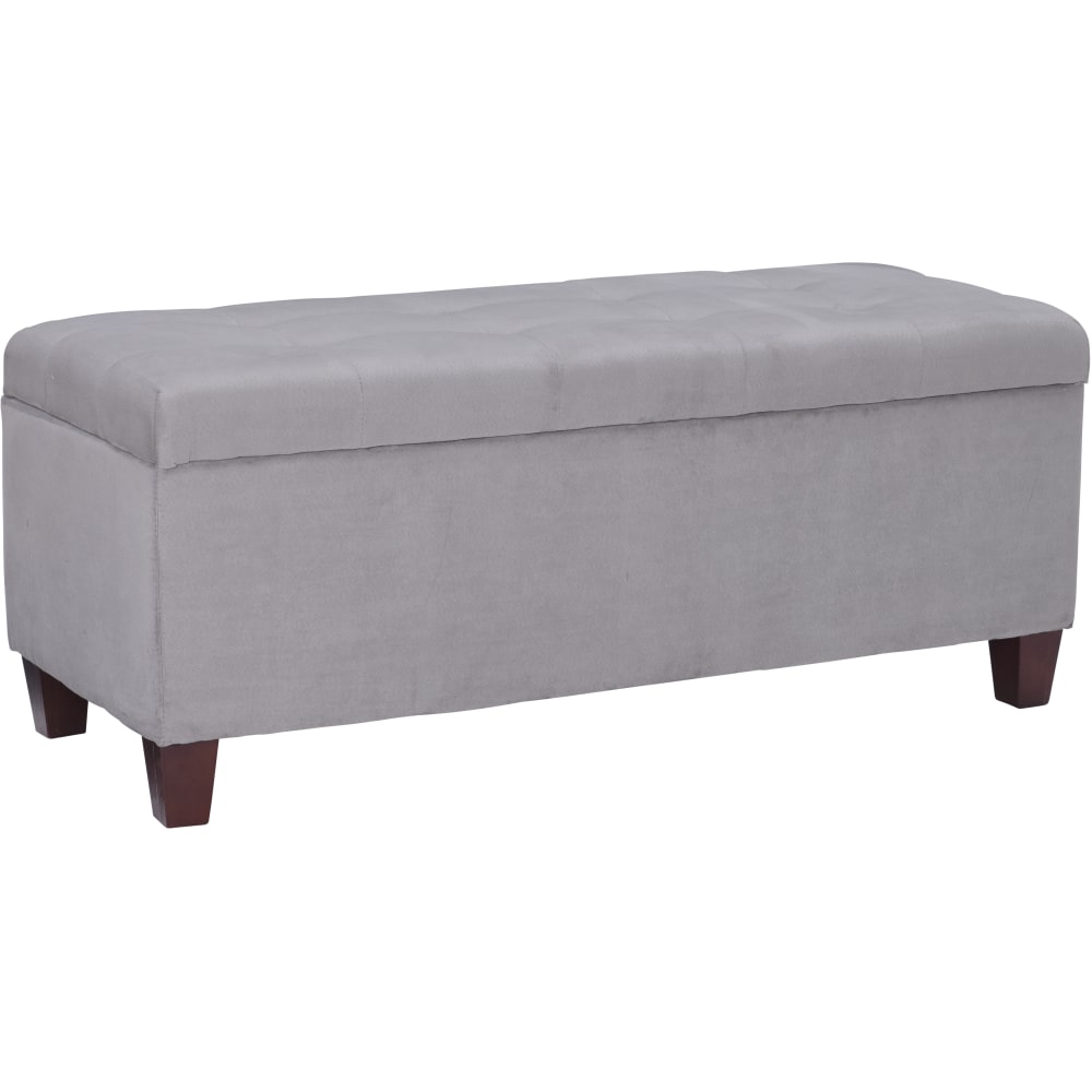 Linon Rae Storage Ottoman, Black/Gray