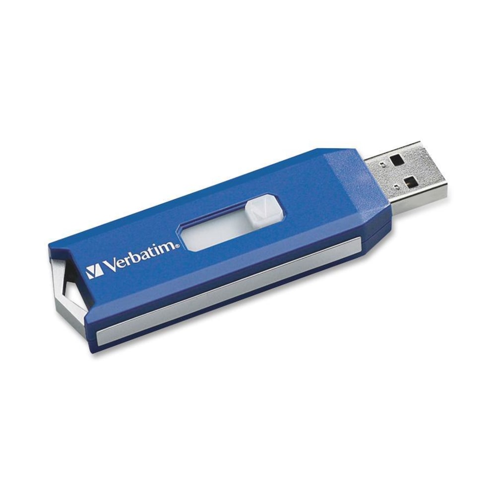 Verbatim 32GB Store "n Go PRO USB Flash Drive with Encryption - 32 GB - USB 2.0 - 30 MB/s Read Speed - 12 MB/s Write Speed - Blue - Lifetime Warranty