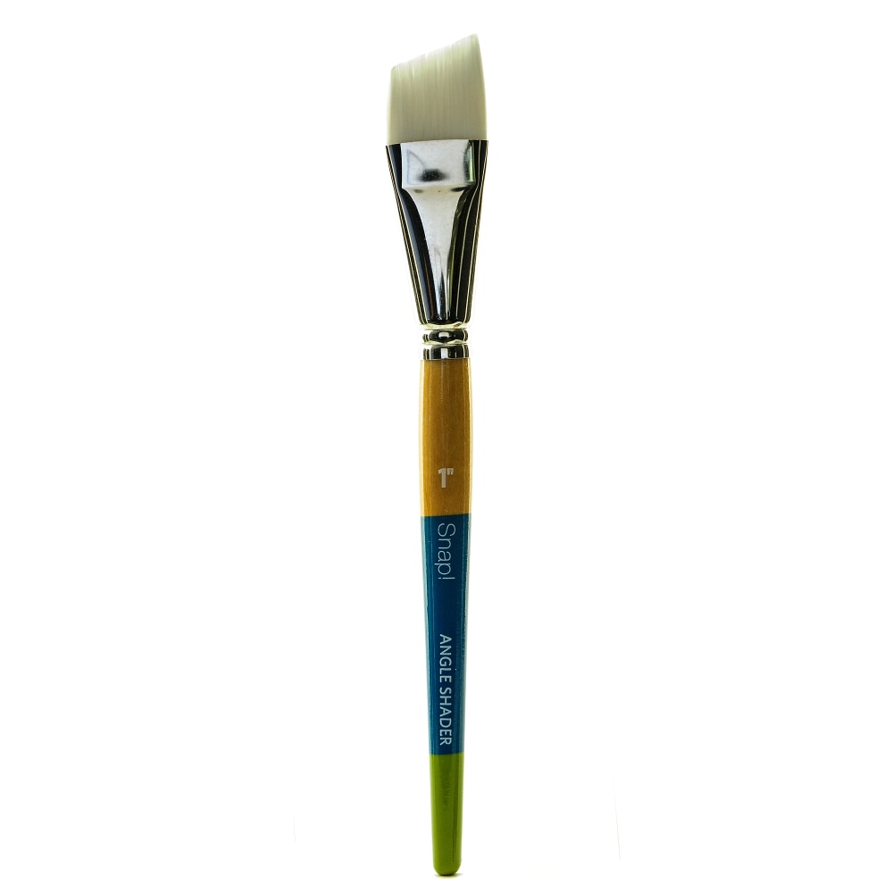 Princeton Snap Paint Brush, Size 1in, Angle Shader Bristle, Syntheitc, Multicolor