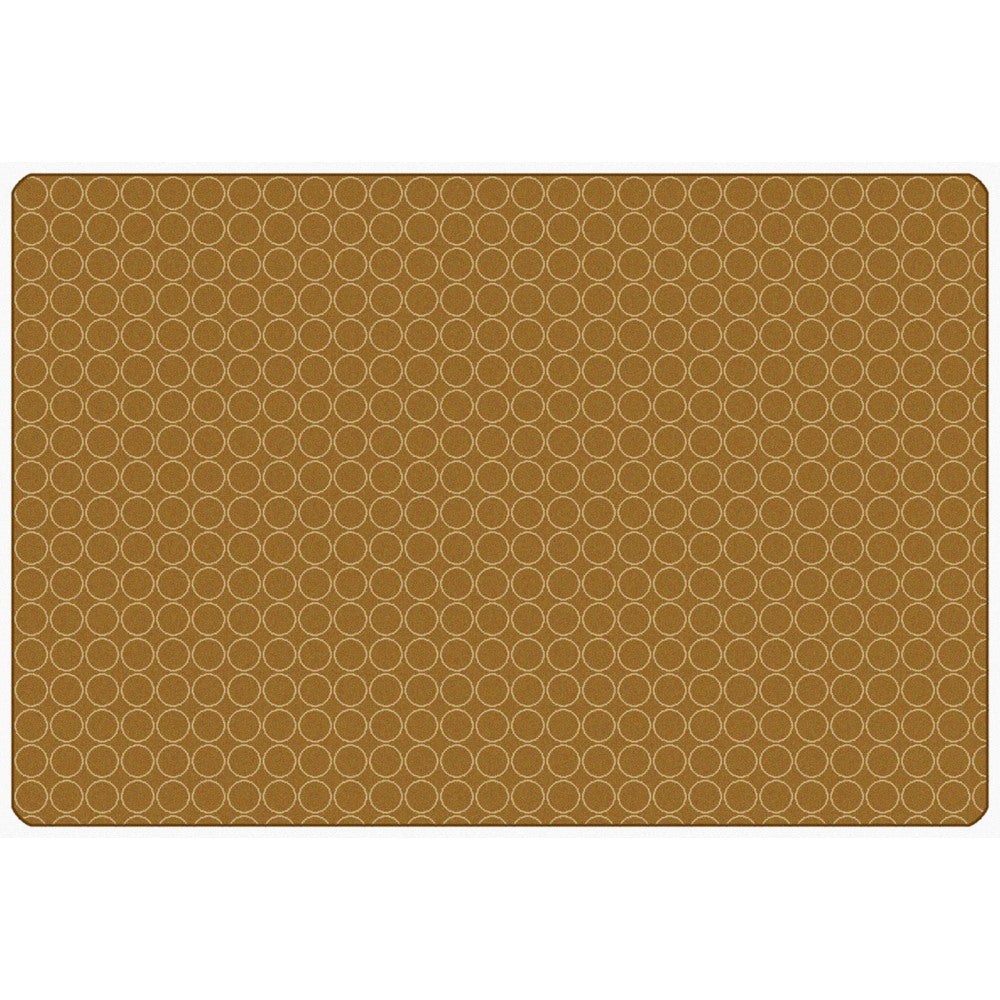 Carpets for Kids KIDSoft Comforting Circles Tonal Solid Rug, 4" x 6ft, Brown/Tan