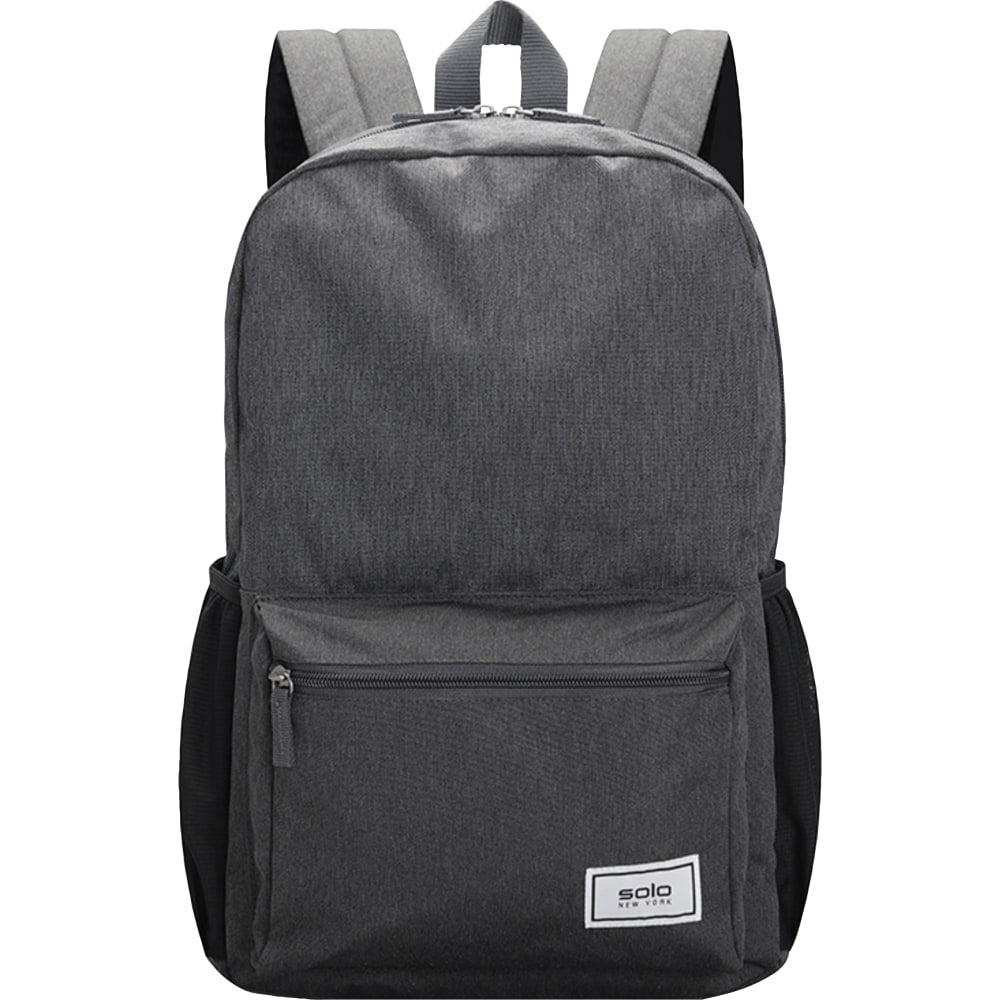 Solo New York ReSolve Backpack With 15.6in Laptop Pocket, 51% Recycled, Gray/Black