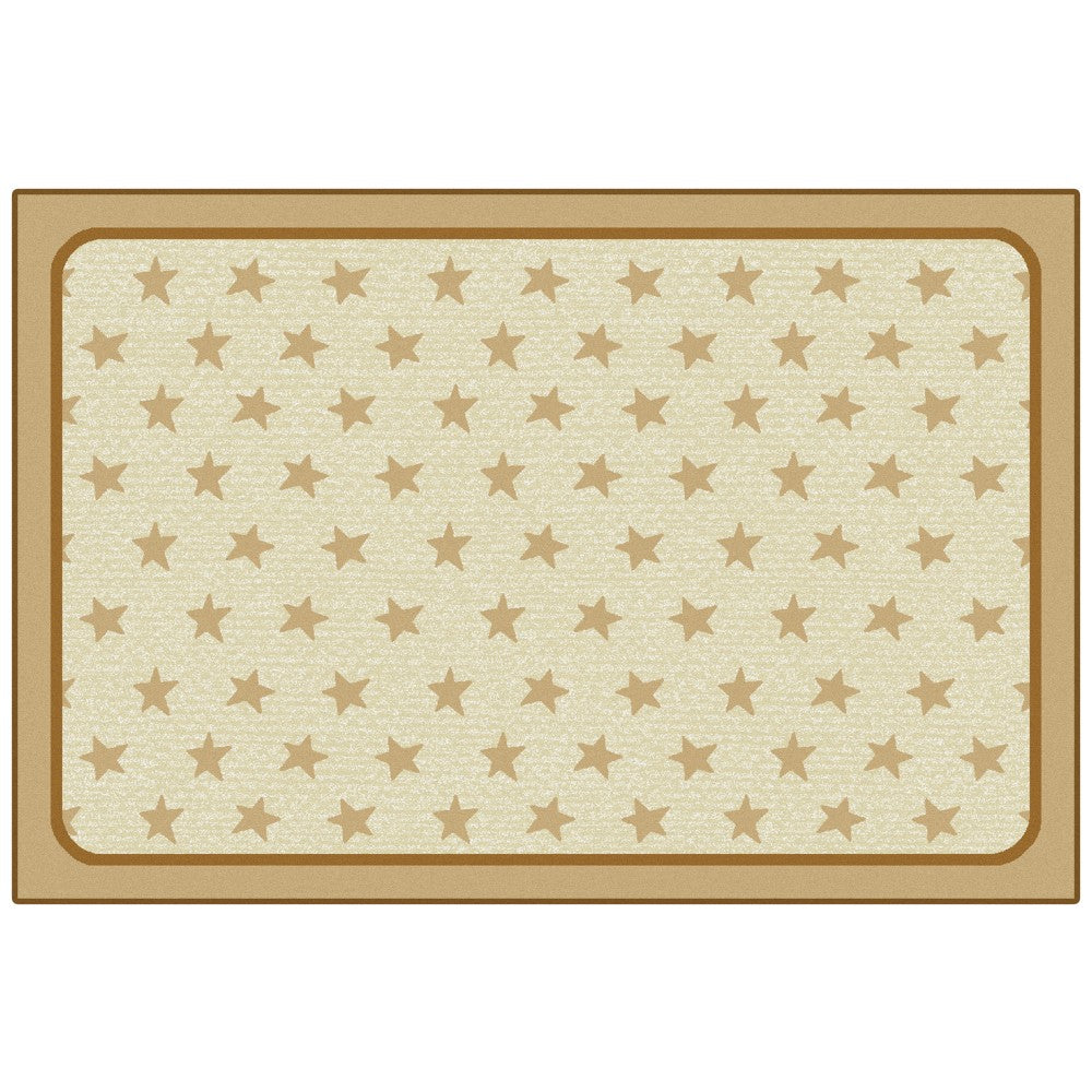 Carpets for Kids KID$Value Rugs Super Stars Decorative Rug, 4ft x 6ft, Tan