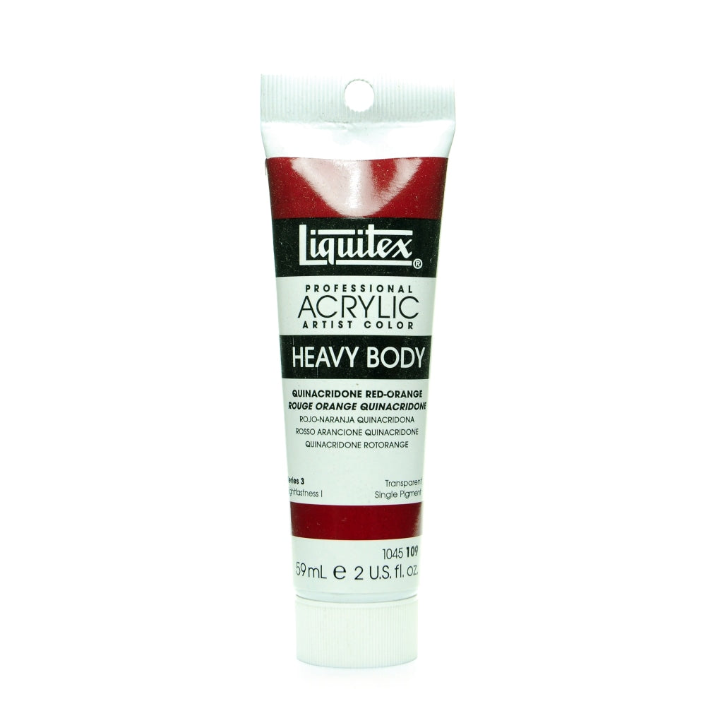 Liquitex Heavy Body Professional Artist Acrylic Colors, 2 Oz, Quinacridone Red Orange, Pack Of 2