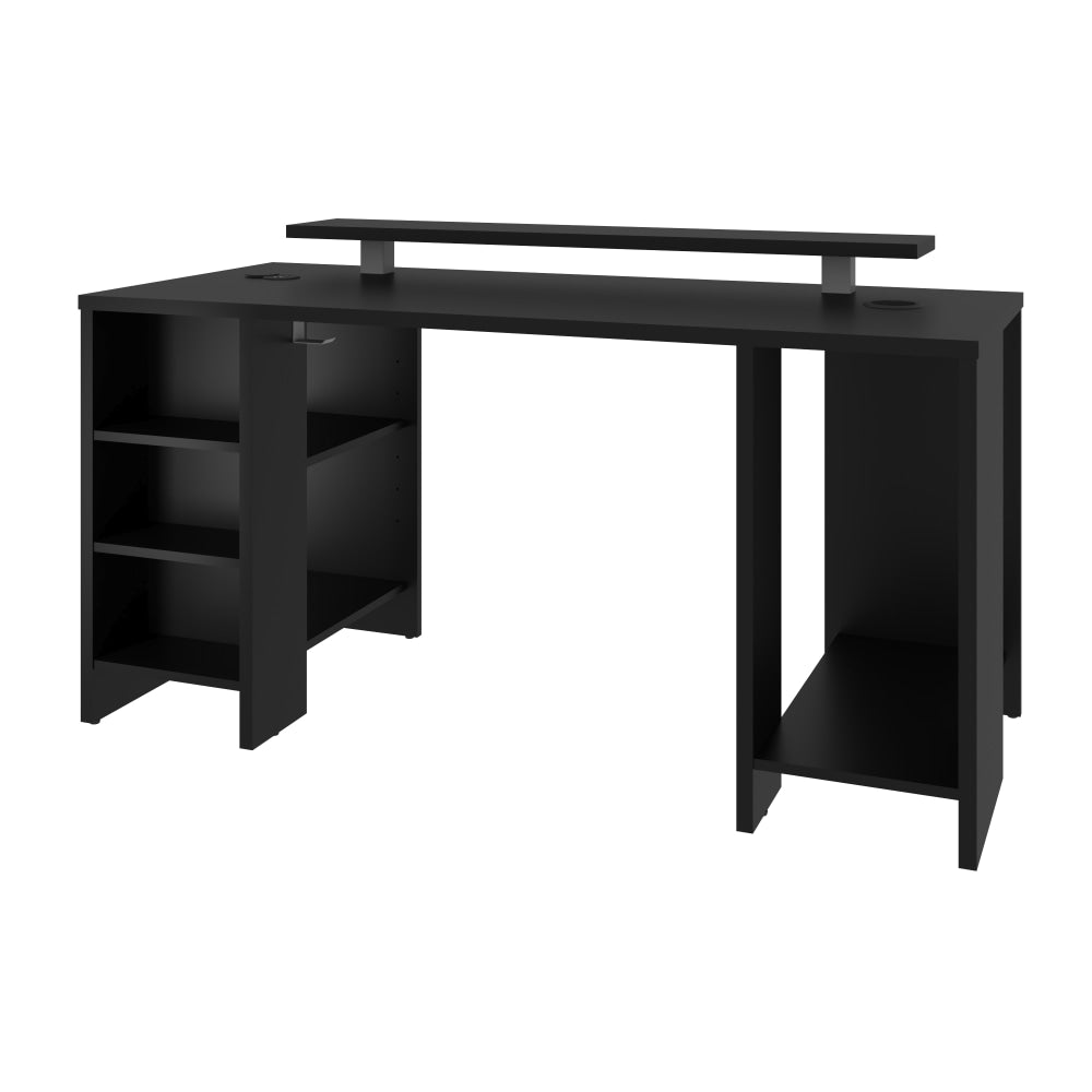 Bestar Electra 60inW Gaming Computer Desk, Black