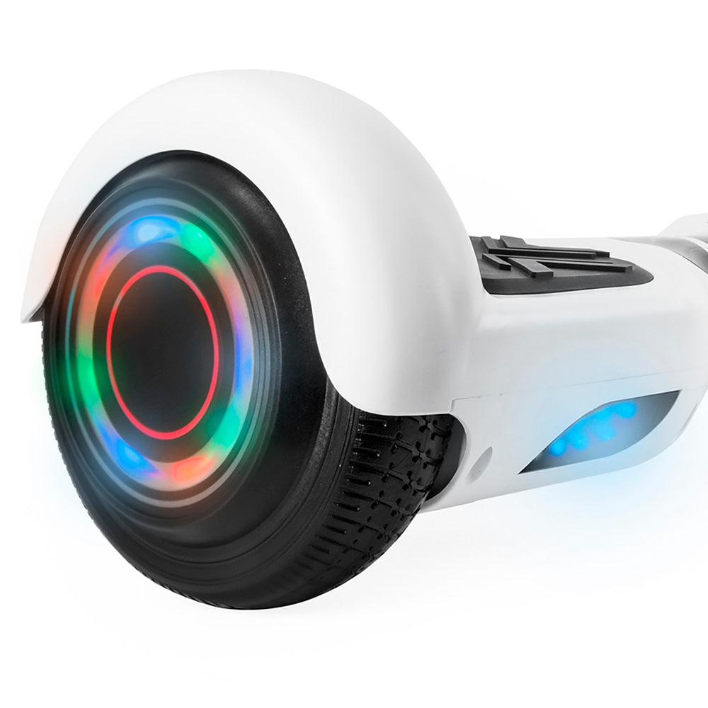 AOB Hoverboard With Bluetooth Speakers, 7inH x 27inW x 7-5/16inD, White