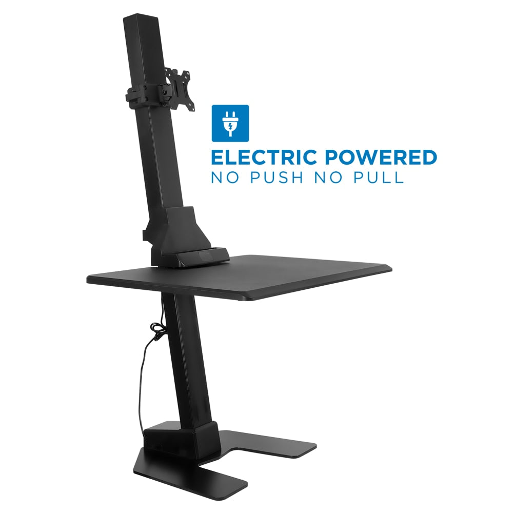 Mount-It! MI-7951 Electric Standing Desk Riser, 23-1/8inH x 31-5/8inW x 7-15/16inD, Black