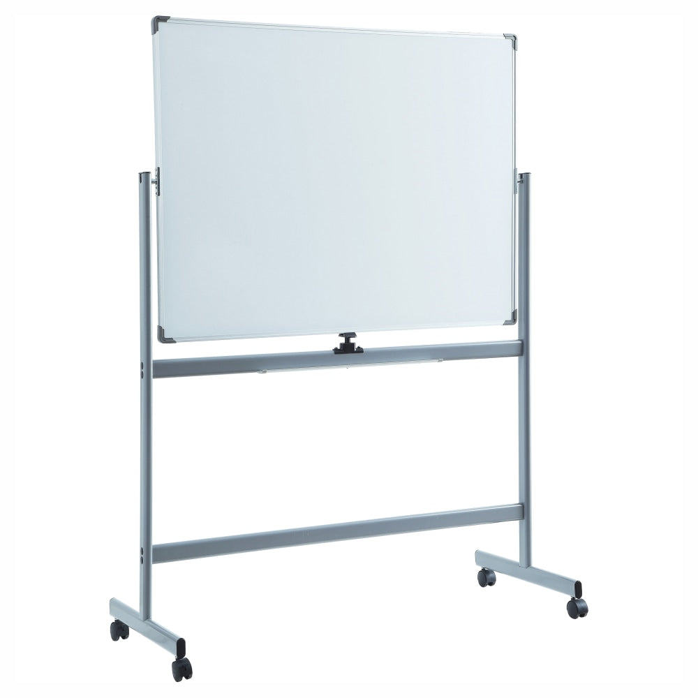 Lorell Magnetic Dry-Erase Whiteboard Easel, 36in x 48in, Aluminum Frame With Silver Finish