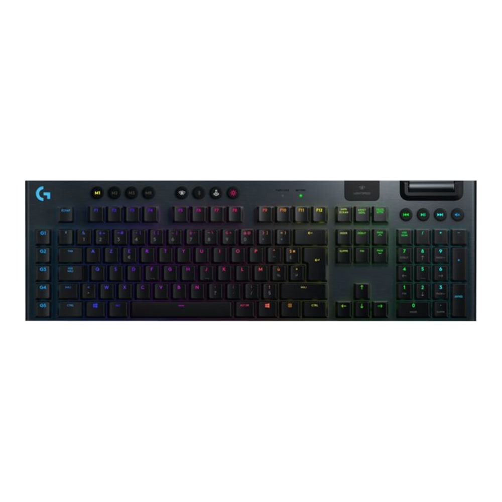 Logitech G915 Lightspeed Wireless RGB Mechanical Gaming Keyboard - Wireless Connectivity - Bluetooth/Wi-Fi - USB Interface Volume Control, Play/Pause, Skip, Mute, G-Key Hot Key(s) - English - Black