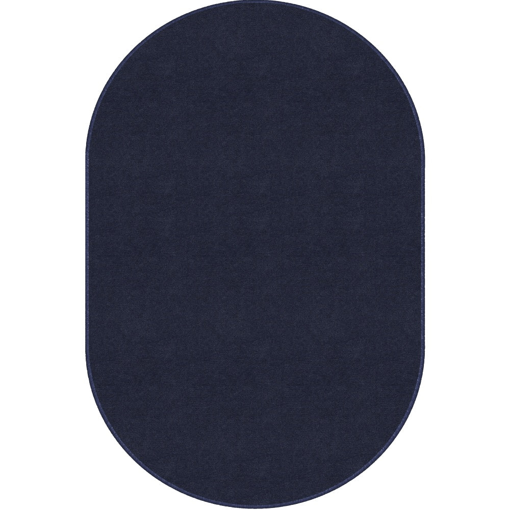 Flagship Carpets Americolors Area Rug, Oval, 7ft-1/2ft x 12ft, Navy