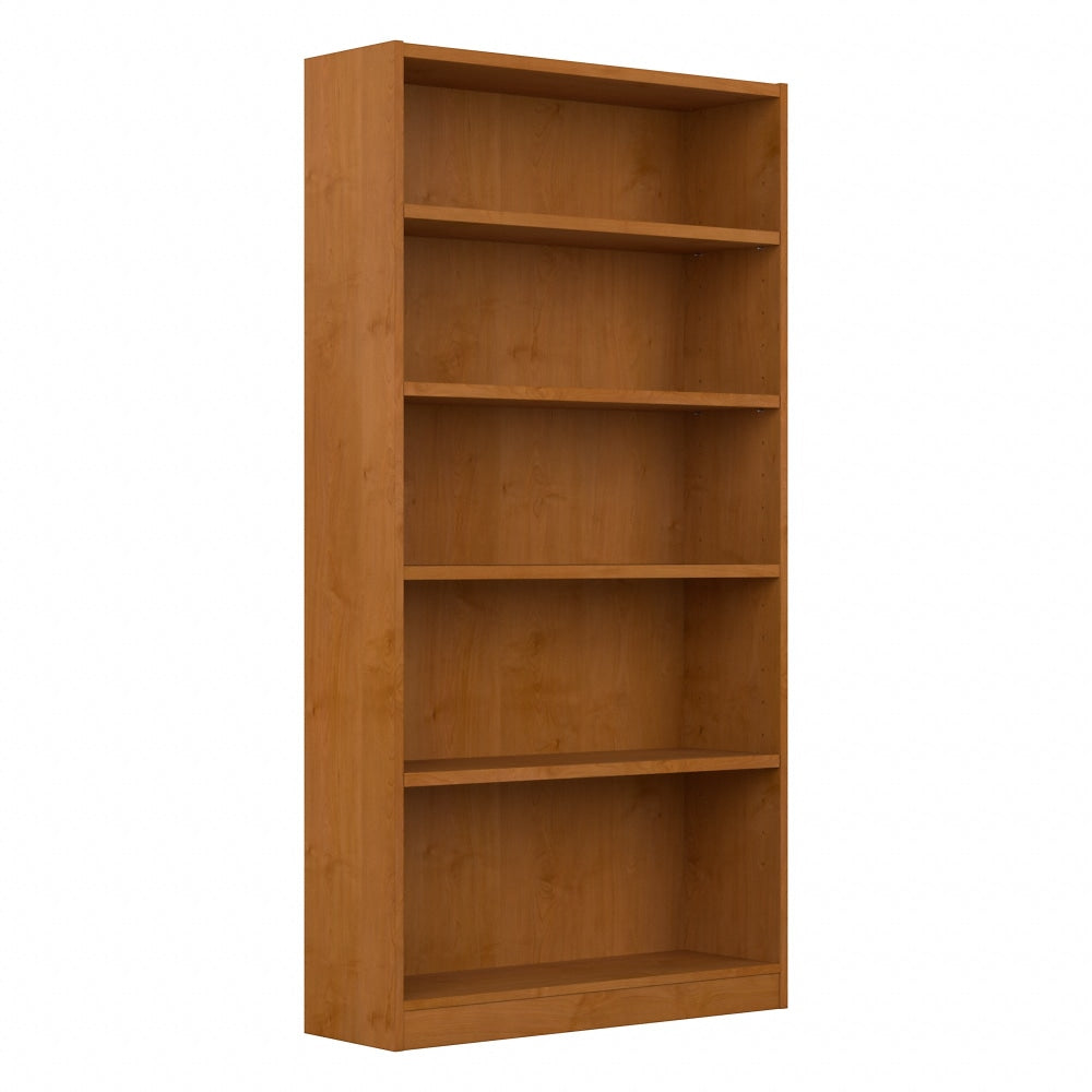 Bush Furniture Universal 72inH 5-Shelf Bookcase, Natural Cherry, Standard Delivery