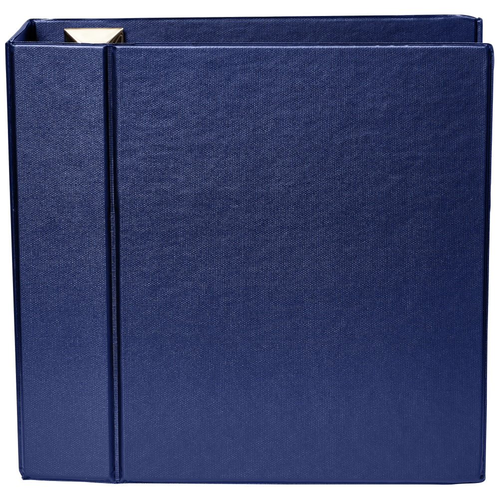 Office Depot Heavy-Duty 3-Ring Binder, 5in D-Rings, Navy