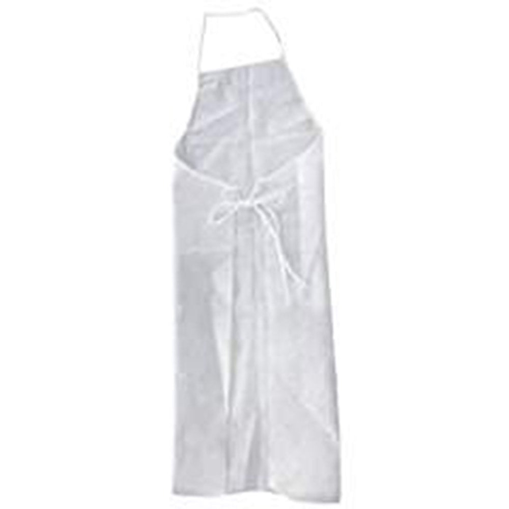 Goldmax Disposable Plastic Apron, 28in x 46in, 2 mil, White, Carton Of 5