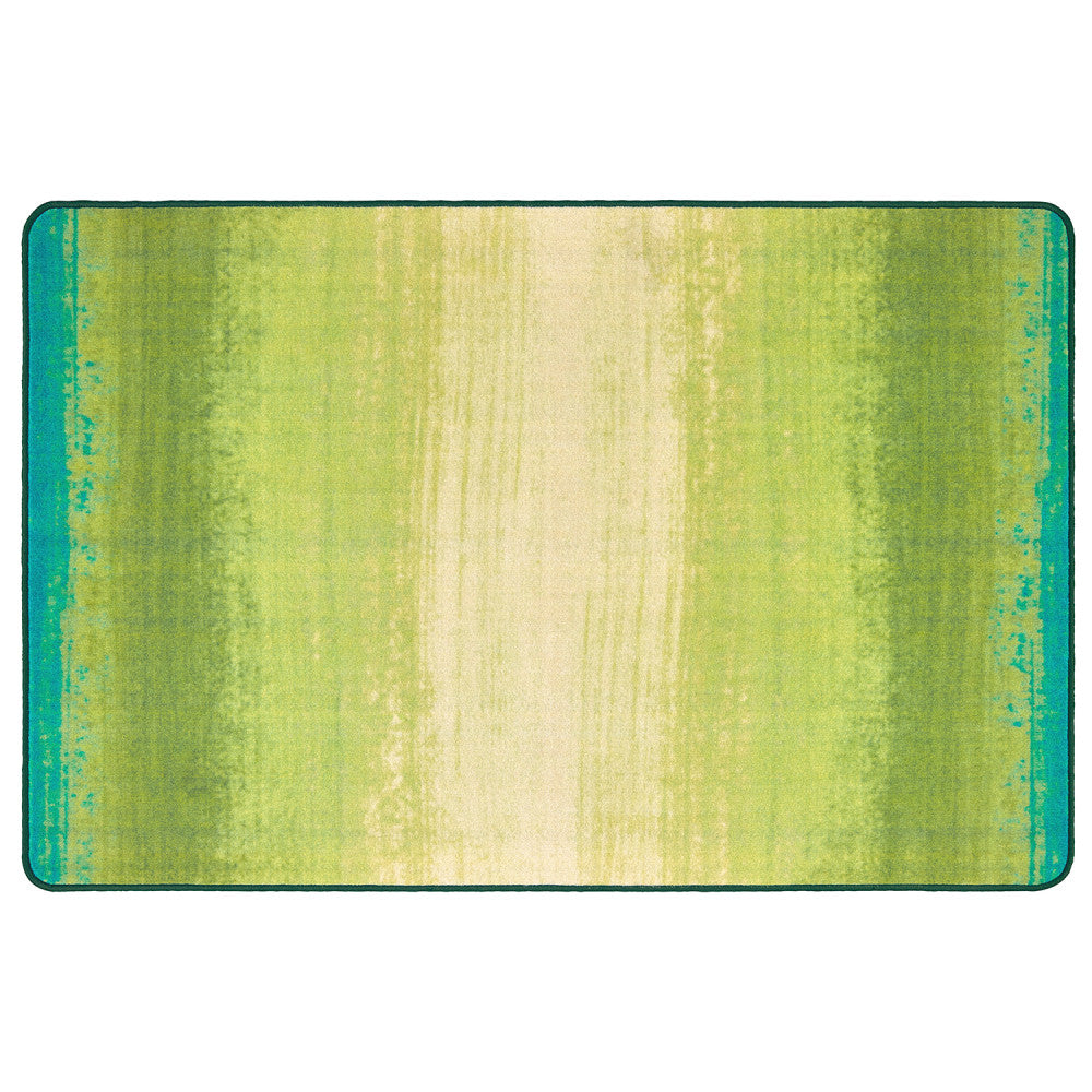 Carpets for Kids Pixel Perfect Collection Green Acres Stripes Activity Rug, 6ft x 9ft, Green