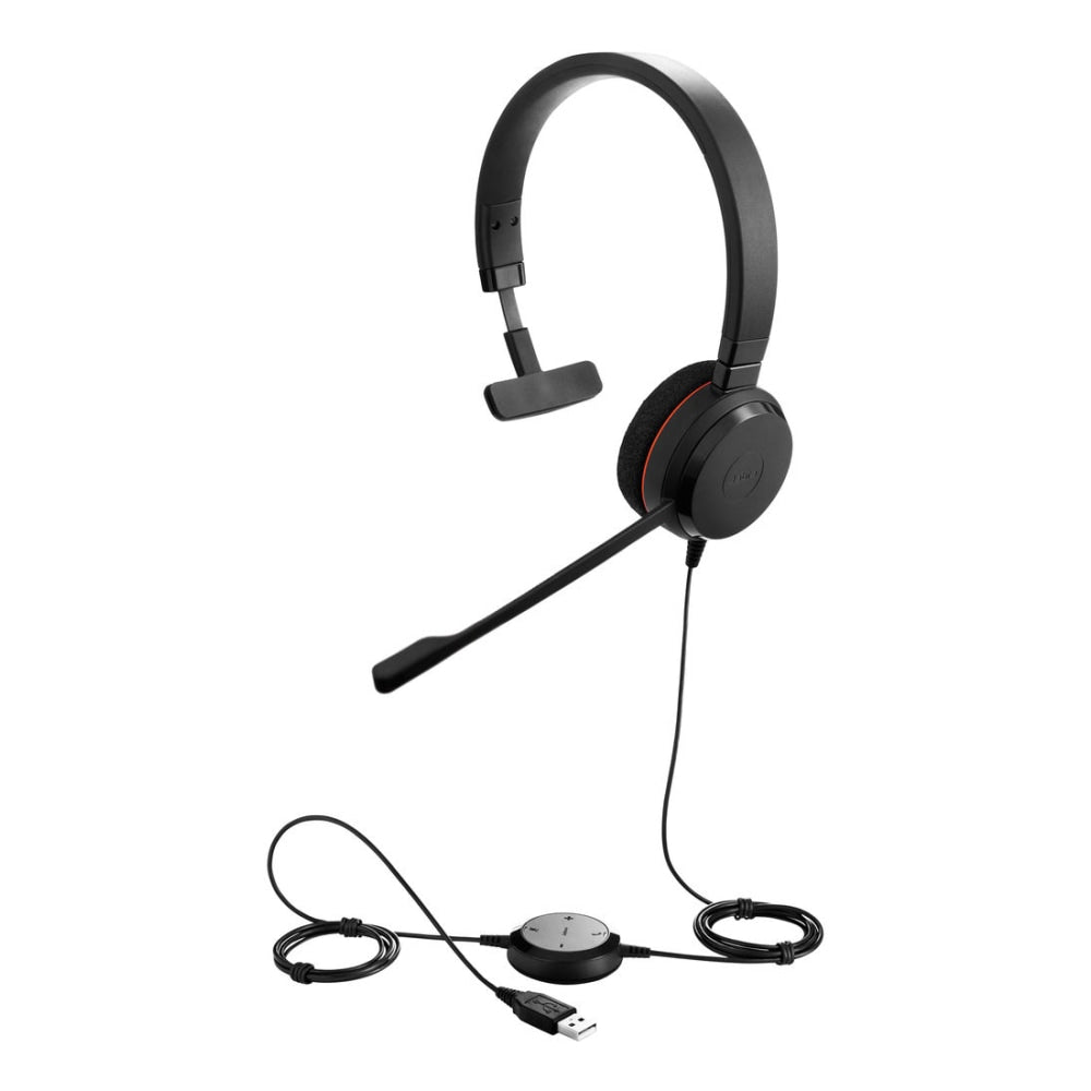 Jabra Evolve 20 MS Mono Over-Ear Headset, Black, GSA4993-823-109