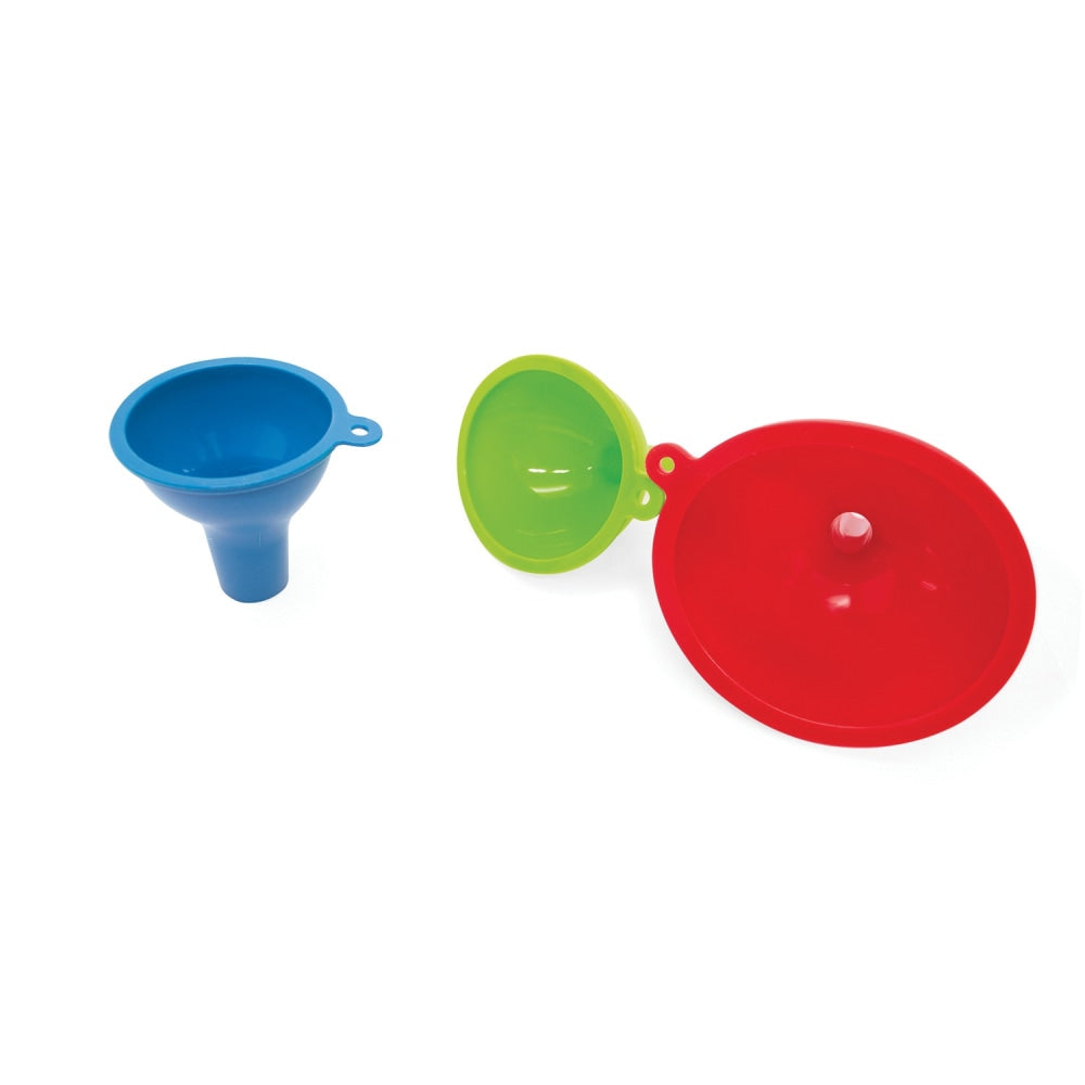 Starfrit Gourmet 3-Piece Silicone Funnel Set, 4-1/2in x 5in