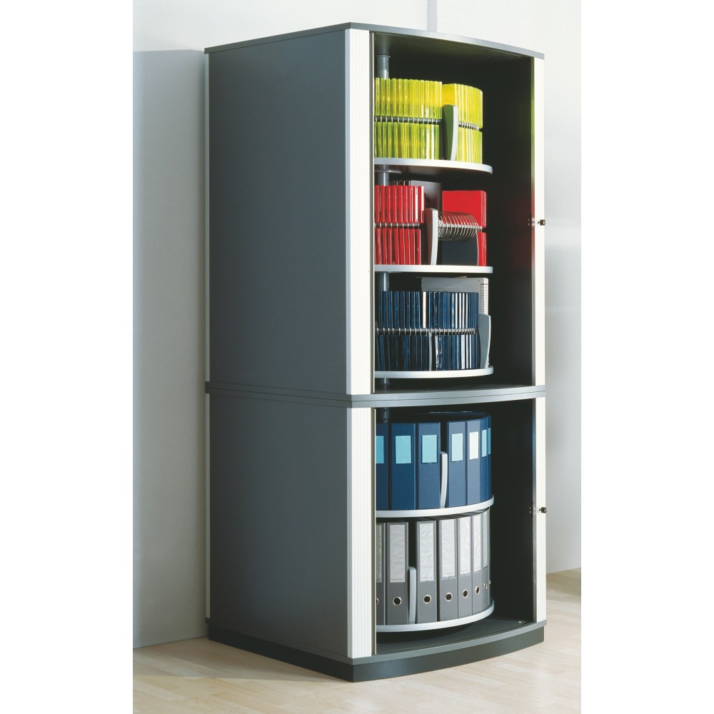 Moll LockFile Binder And File 5-Tier Carousel Cabinet, Graphite