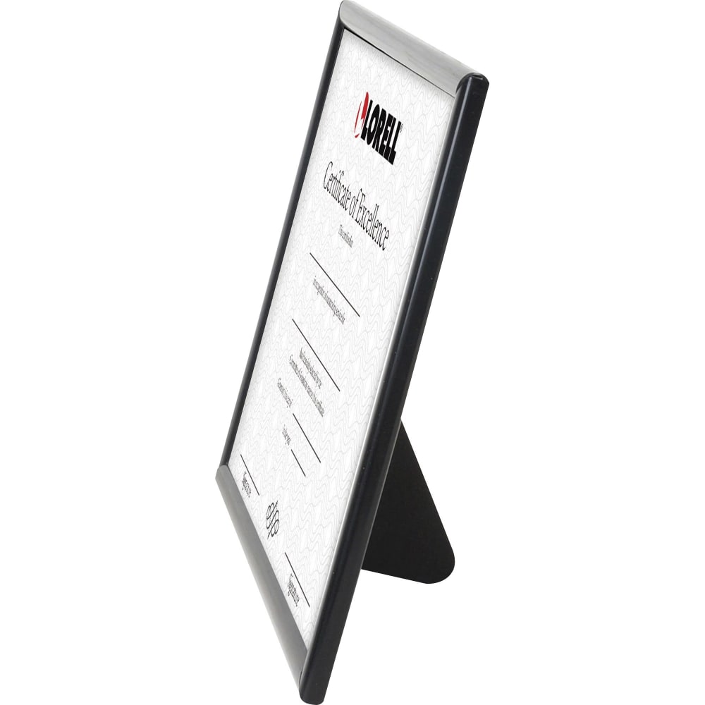 Lorell Certificate Frame - 8.50in x 11in Frame Size - Rectangle - Desktop - Horizontal, Vertical - 1 Each - Black