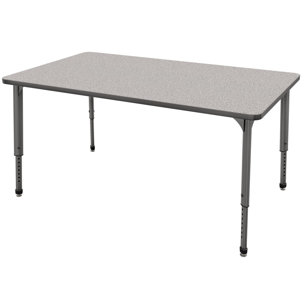 Marco Group Apex Series Rectangle Adjustable Table, 30inH 60inW x 30inD, Gray Nebula/Gray