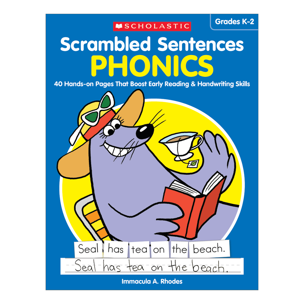 Scholastic Teacher Resources Activity Book Scrambled Sentences, Phonics, Grades K-2