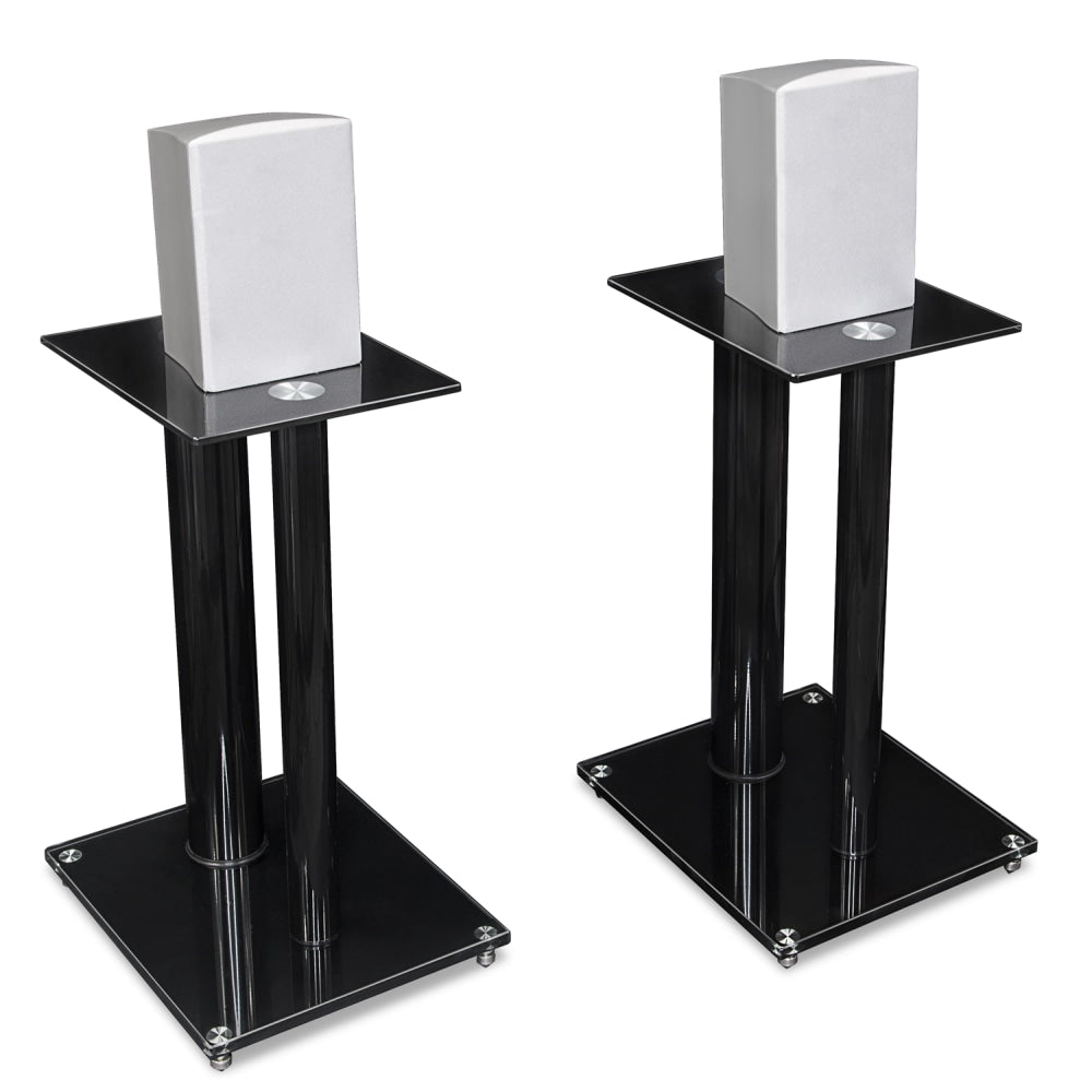 Mount-It! MI-28B Premium Speaker Stands, 18-1/4inH x 11-3/4inW x 9-3/4inD, Black, Set Of 2 Stands