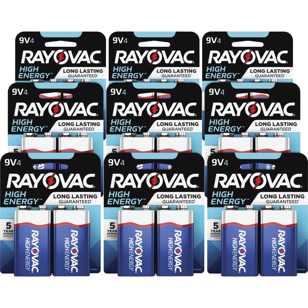 Rayovac Battery - For Multipurpose - 9V - 9 V DC - 36 / Carton