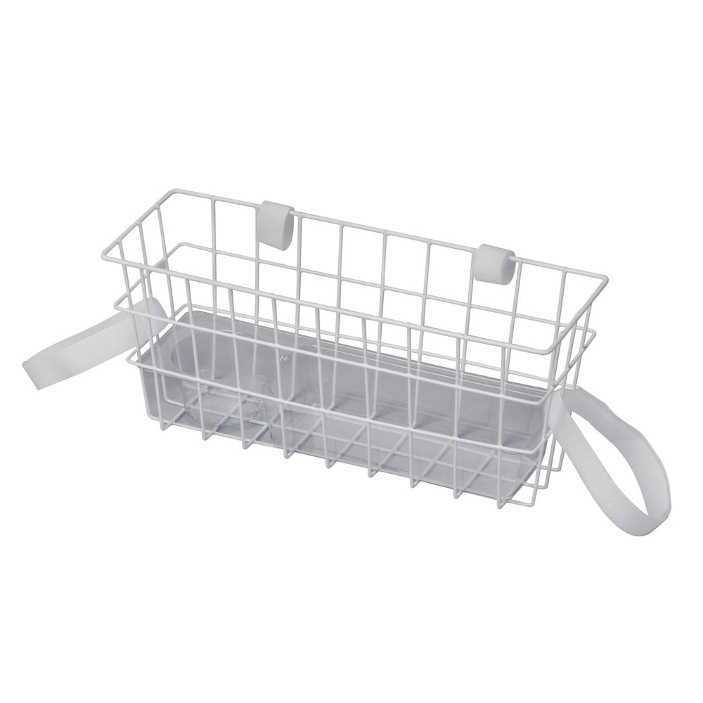 HealthSmart Walker Basket With Tray And Cup Holder, 7inH x 16inW x 5 1/2inD, White