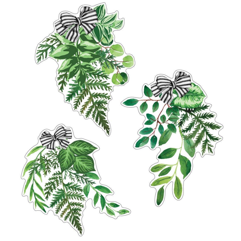 Carson Dellosa Education Cut-Outs, Schoolgirl Style Simply Boho Greenery, 12 Cut-Outs Per Pack, Set Of 3 Packs