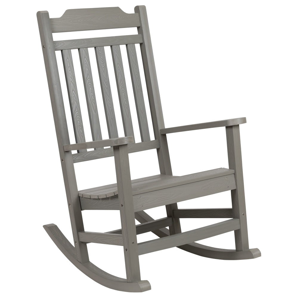 Flash Furniture Winston All-Weather Rocking Chair, Gray