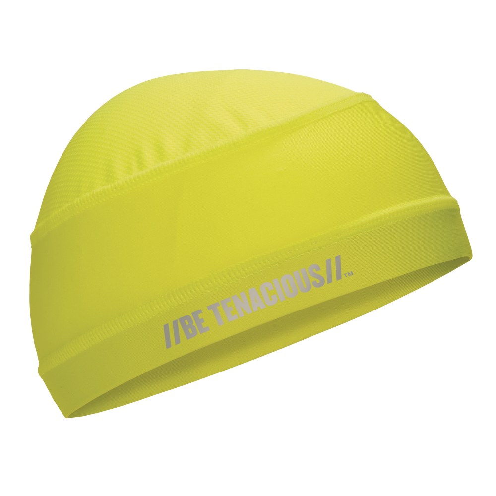 Ergodyne Chill-Its 6632 Cooling Skull Caps, Lime, Pack Of 6 Caps