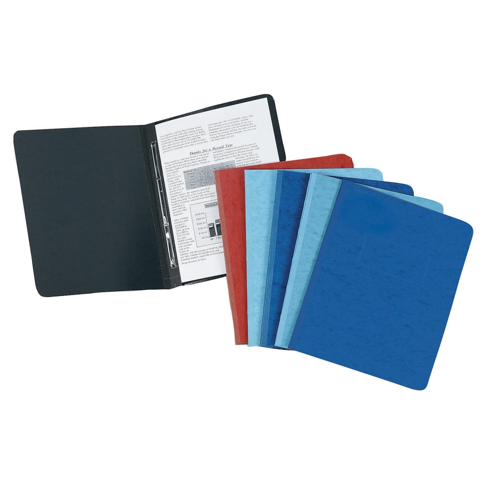 ACCO Presstex Binder, Side Bound, 11in x 8 1/2in, 60% Recycled, Light Blue