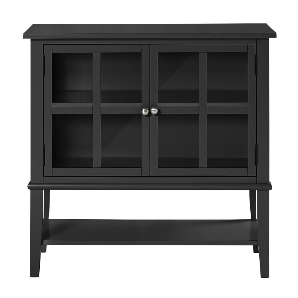 Ameriwood Home Franklin 2-Door Storage Cabinet, 2 Shelves, Black