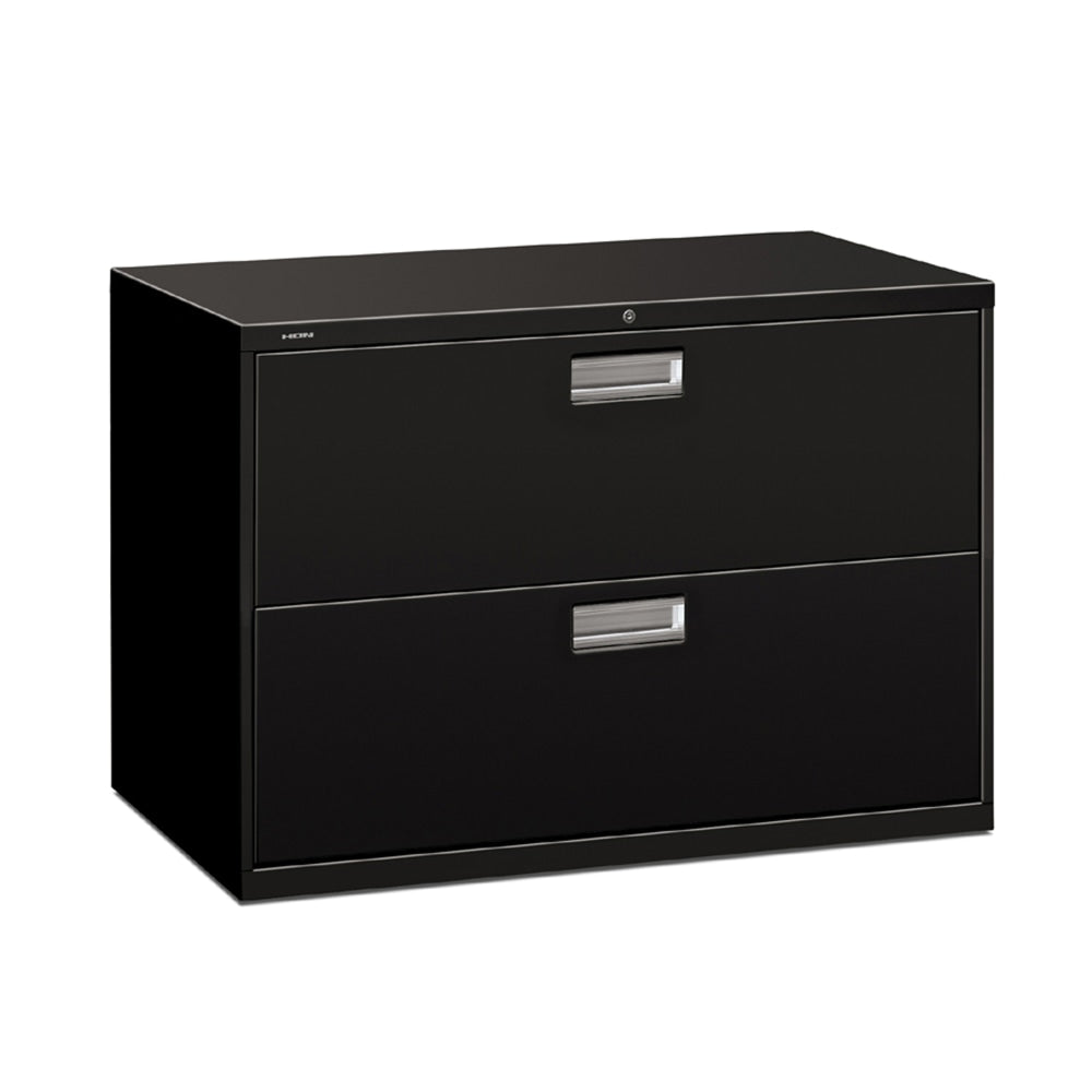 HON Brigade 600 42inW x 19-1/4inD Lateral 2-Drawer File Cabinet, Black