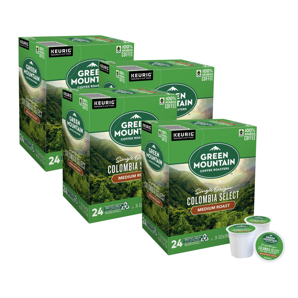 Green Mountain Coffee Single-Serve Coffee K-Cup, Colombian, Carton Of 96, 4 x 24 Per Box