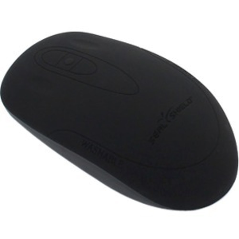 Seal Shield Mouse - Optical - Wireless - Radio Frequency - 2.40 GHz - Black - 1 Pack - USB Type A - 800 dpi - Scroll Wheel