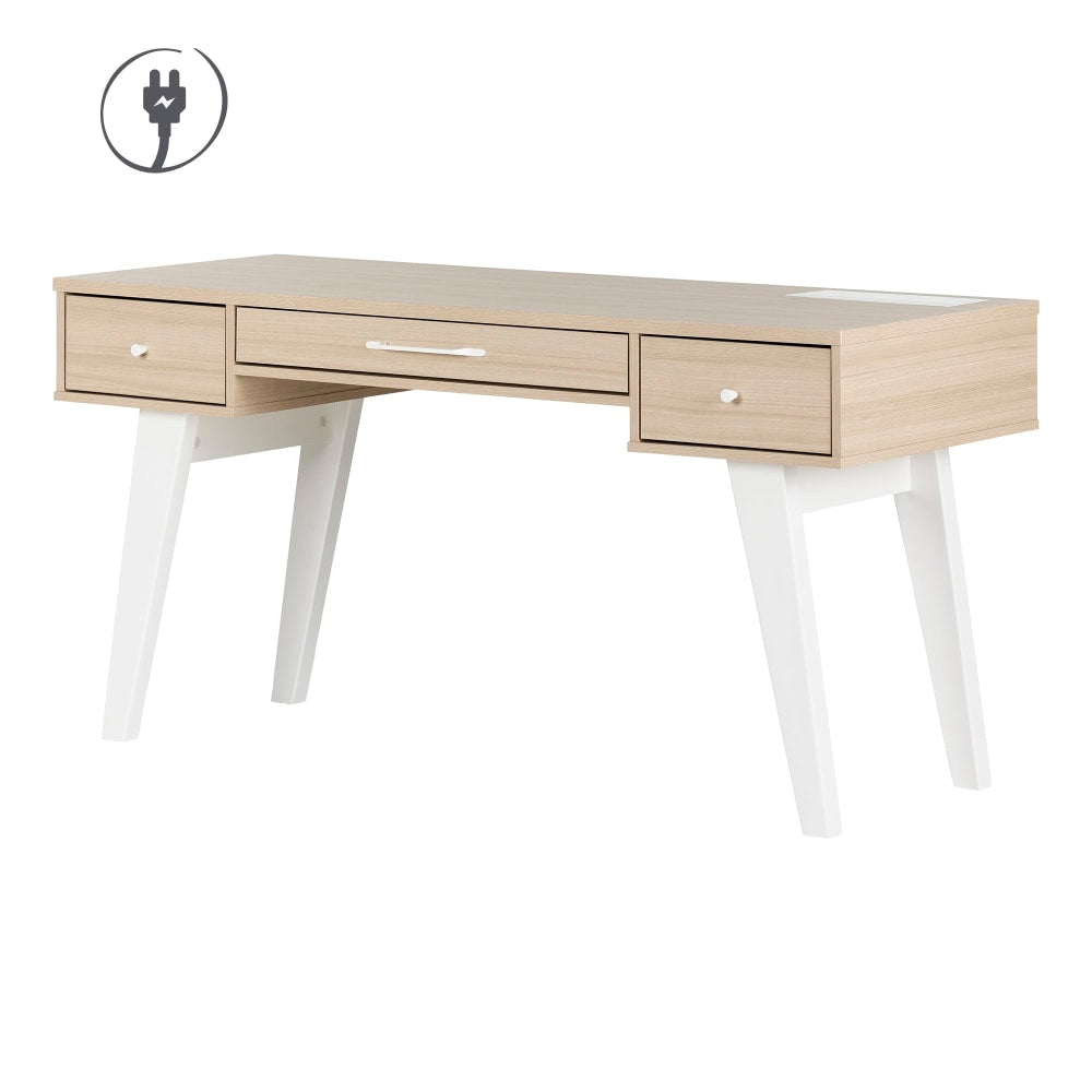 South Shore Helsy 60inW Computer Desk, Soft Elm