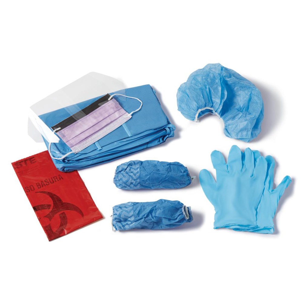 Medline Employee Protection Kits With Eye Shields, Blue, Pack Of 25 Kits