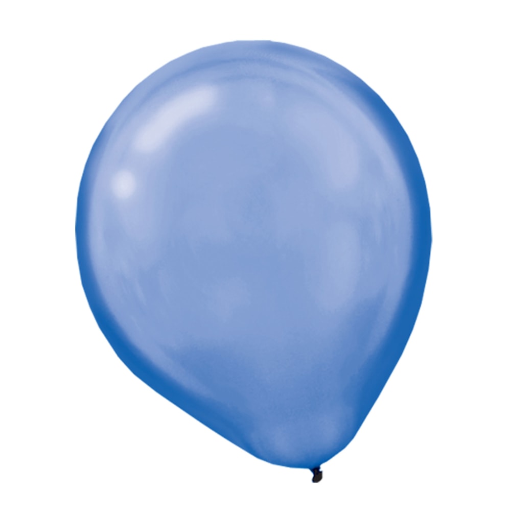 Amscan Pearlized Latex Balloons, 12in, Royal Blue, Pack Of 72 Balloons, Set Of 2 Packs