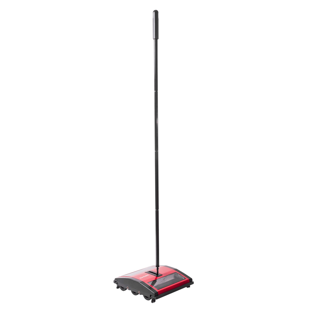 Sanitaire Commercial Upright Manual Sweeper, Red/Black