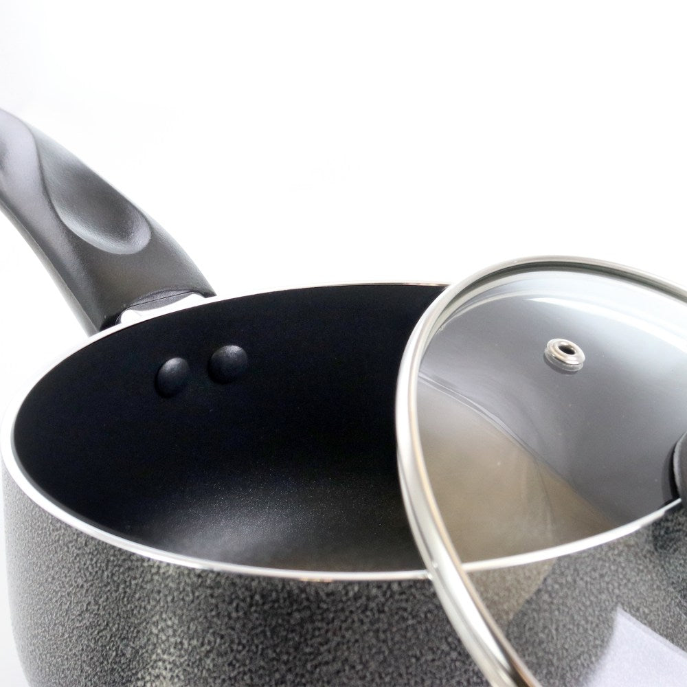 Better Chef Aluminum Saucepan, 2-Quart, Gray