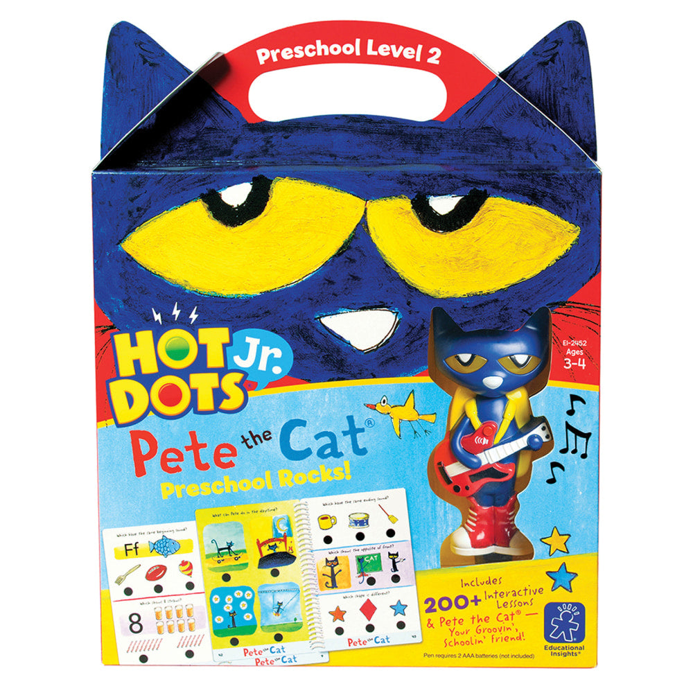 Educational Insights Hot Dots Jr. Pete the Cat Preschool Rocks! Set with Pete the Cat-Your Groovin, Schoolin, Friend Pen