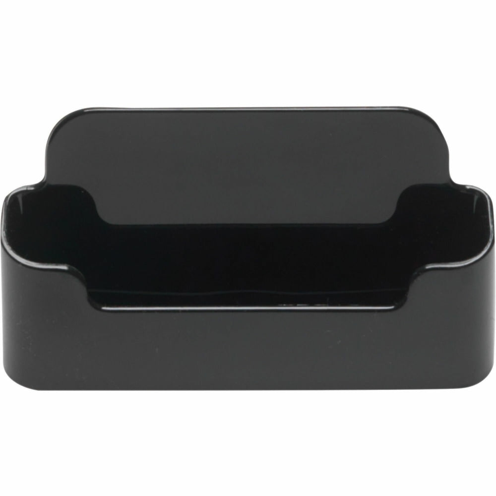 Deflecto Single Business Card Holder, 1.9in x 3.4in x 1.5in, Black