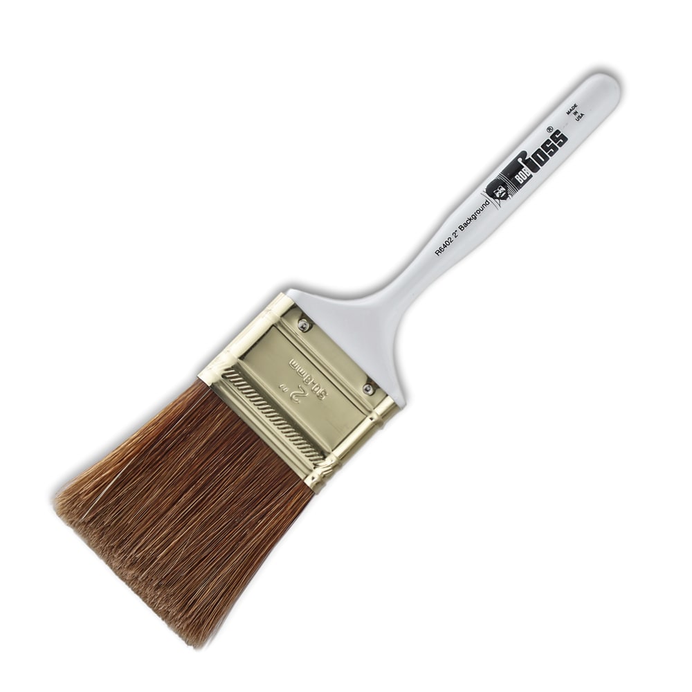 Bob Ross Paint Brush, 2in, Background Bristle, White