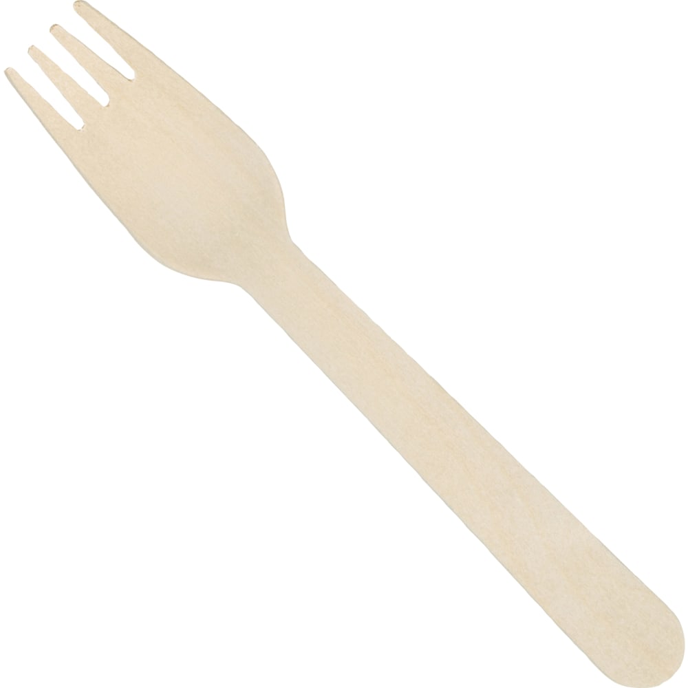 Hoffmaster Wood Cutlery, Forks, 6in, Natural, Pack Of 1,000 Forks