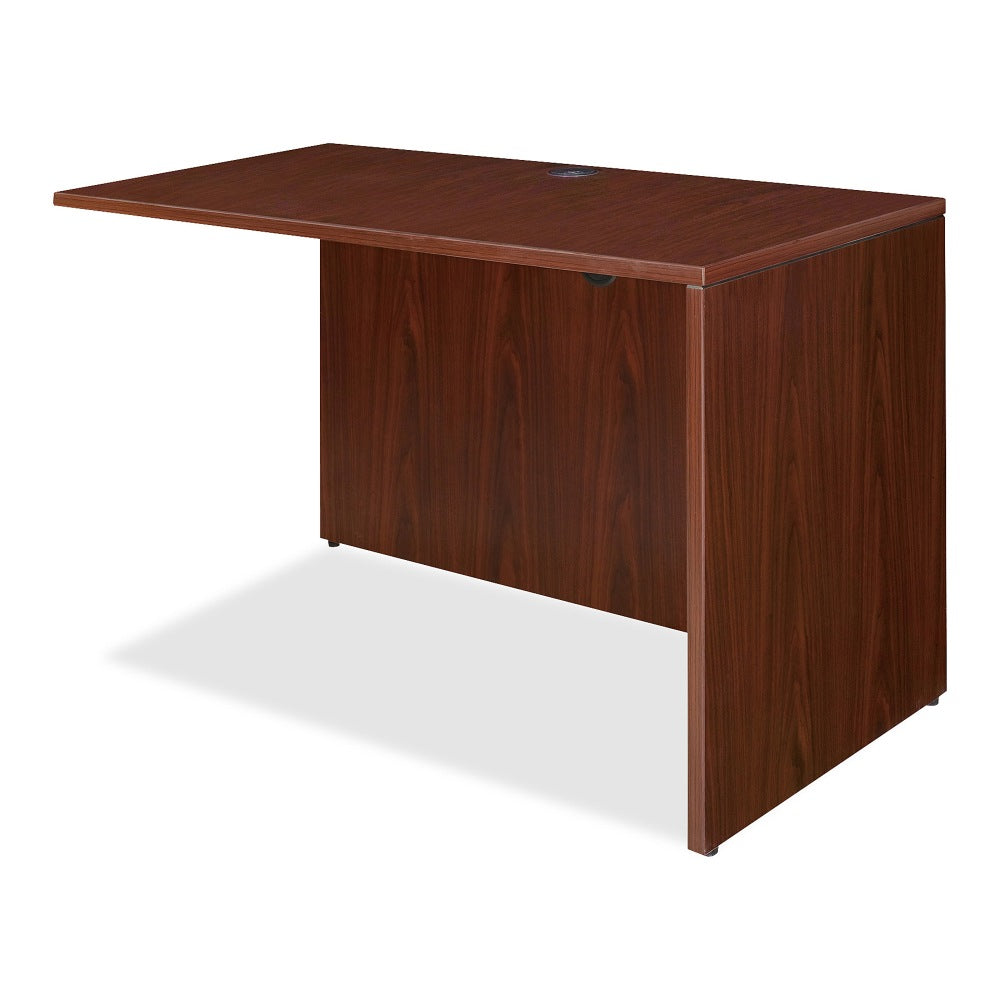 Lorell Essentials 36inW Reverse Desk Return Shell, Mahogany