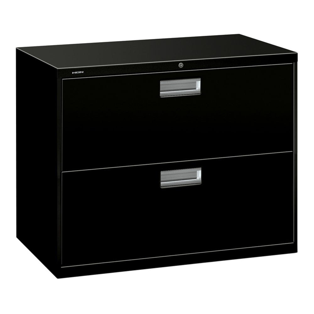 HON Brigade 600 36inW x 19-1/4inD Lateral 2-Drawer File Cabinet, Black